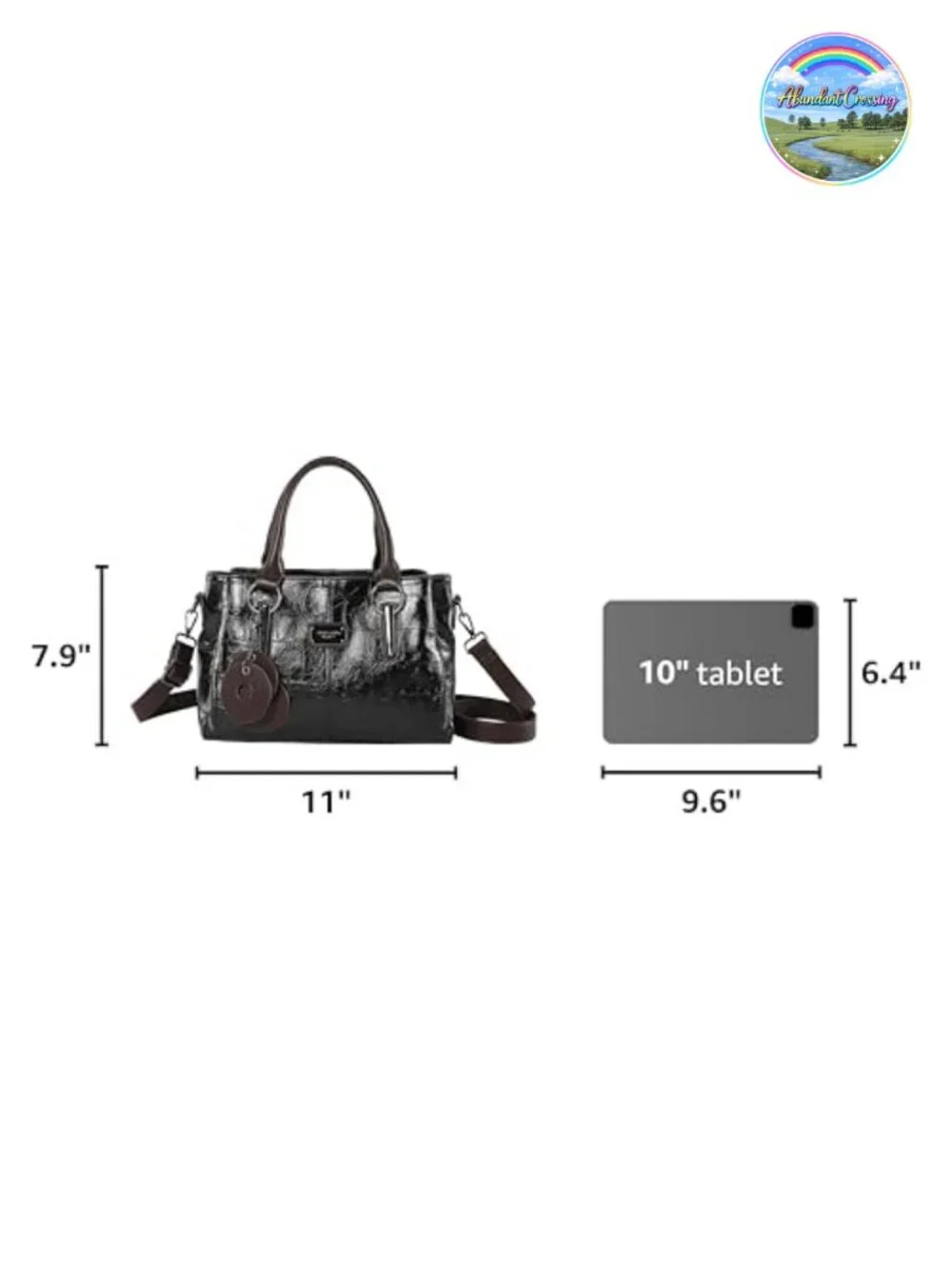 Vegan Leather Tote Bag for Women Satchel Shoulder Bag Travel Purse with